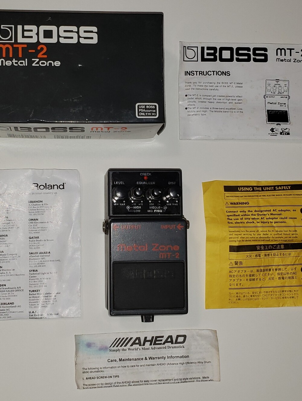 Boss MT-2 Metal Zone Guitar Pedal. Used. Tested And Working
